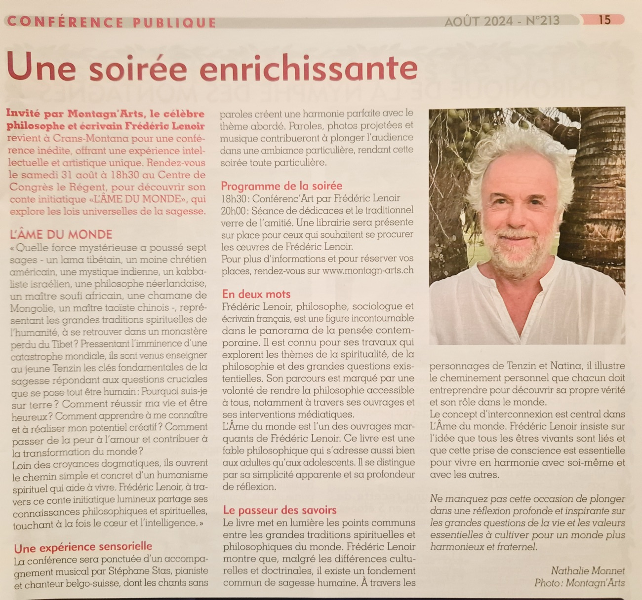 Journal de Sierre LÂme du monde août 2024